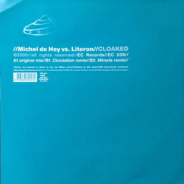 Michel De Hey Vs. Literon - Cloaked | EC Records (EC 039) - 2