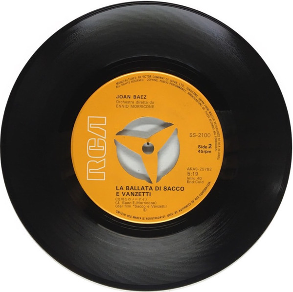 Joan Baez = Joan Baez , Ennio Morricone = Ennio Morricone - 勝利への讃歌 = Here's To You | RCA (SS-2100) - 4