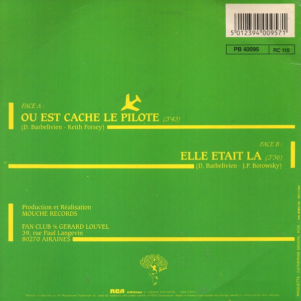 Dick Rivers - Où Est Caché Le Pilote | RCA Victor (PB 40095) - 2