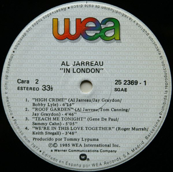 Al Jarreau - In London | WEA (25 2369-1) - 4