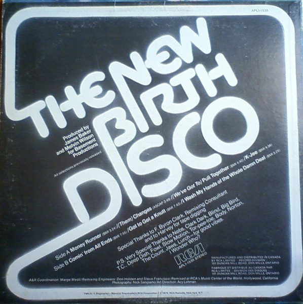 New Birth - The New Birth Disco [Vinyl] | RCA Victor (APL1-1535) - 2