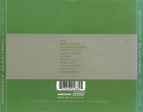 Bowery Electric - Beat | Beggars Banquet (BBQCD 188) - 2