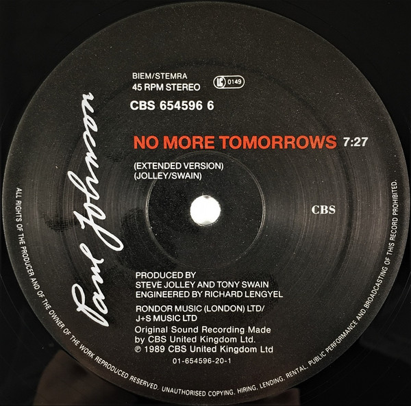 No More Tomorrows