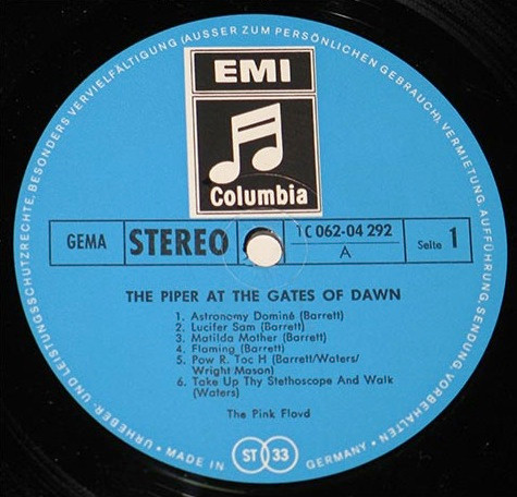 Pink Floyd - The Piper At The Gates Of Dawn | Columbia (1C 062-04 292) - 3 Pink Floyd - The Piper At The Gates Of Dawn | Columbia (1C 062-04 292) - 3