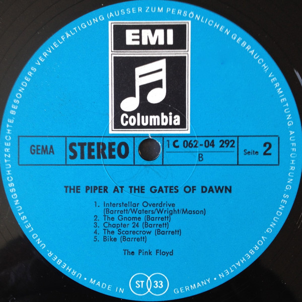 Pink Floyd - The Piper At The Gates Of Dawn | Columbia (1C 062-04 292) - 4 Pink Floyd - The Piper At The Gates Of Dawn | Columbia (1C 062-04 292) - 4