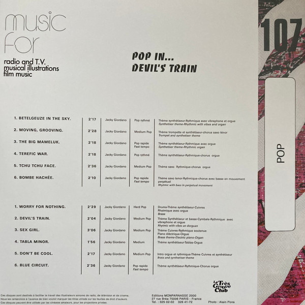 Jacky Giordano - Pop In... Devil's Train | Le Très Groove Club (LTGC-001) - 2 Jacky Giordano - Pop In... Devil's Train | Le Très Groove Club (LTGC-001) - 2