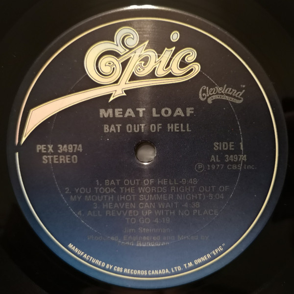 Meat Loaf - Bat Out Of Hell | Epic (PEX 34974) - 3 Meat Loaf - Bat Out Of Hell | Epic (PEX 34974) - 3