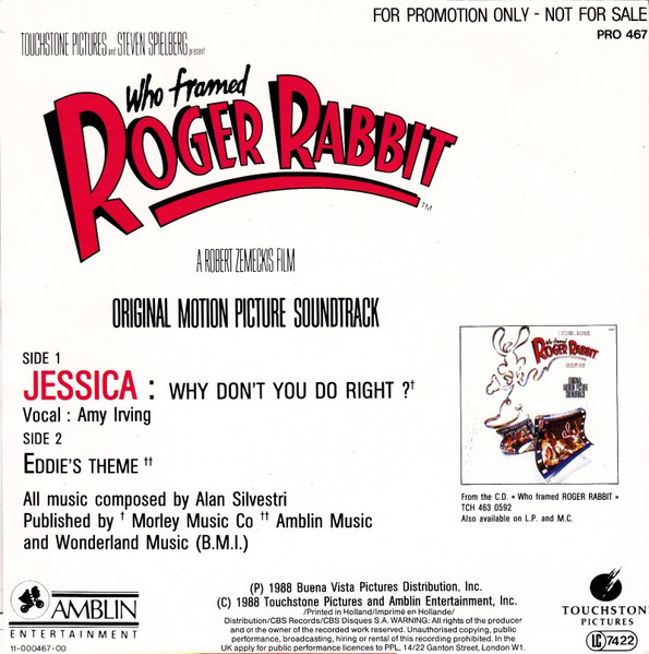 Jessica Rabbit - Why Don't You Do Right? | Touchstone Records (PRO 467) - 2 Jessica Rabbit - Why Don't You Do Right? | Touchstone Records (PRO 467) - 2