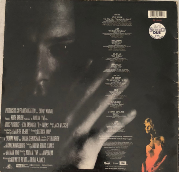 Various - 9½ Weeks - Original Motion Picture Soundtrack | Capitol Records (64 2404991) - 2