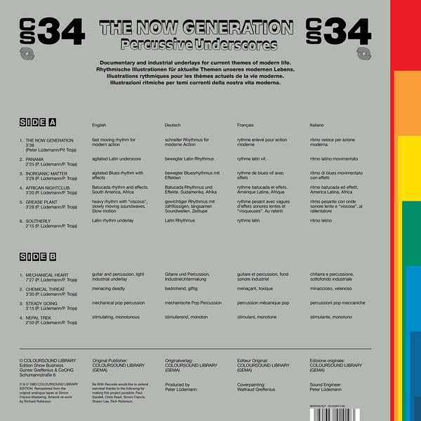 Peter Lüdemann / Pit Troja - The Now Generation (Percussive Underscores) | Be With Records (BEWITH075LP)