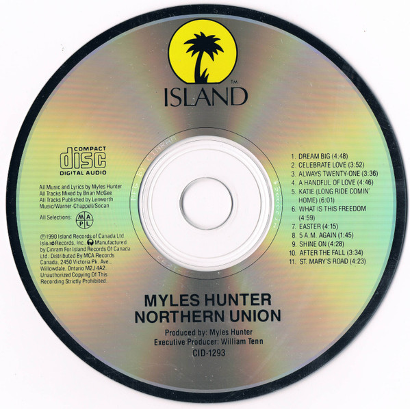 Myles Hunter - Northern Union | Island Records (CID 1293) - 3