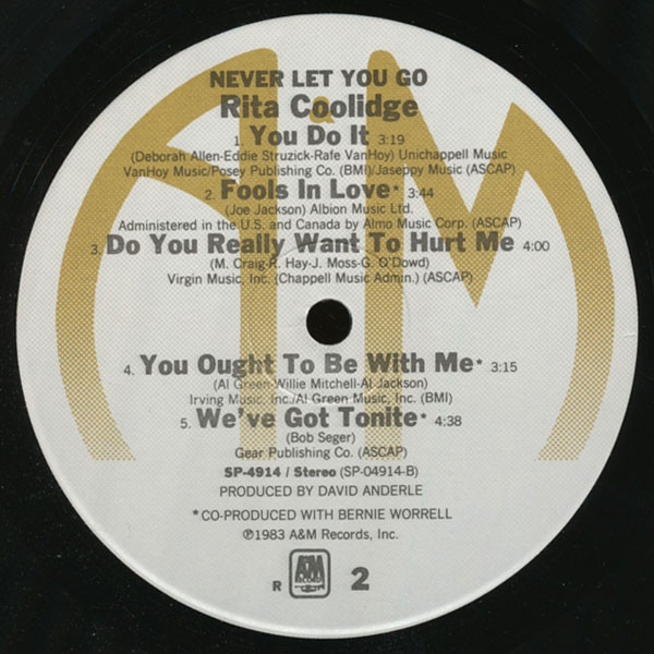 Rita Coolidge - Never Let You Go | A&M Records (SP-4914) - 4 Rita Coolidge - Never Let You Go | A&M Records (SP-4914) - 4