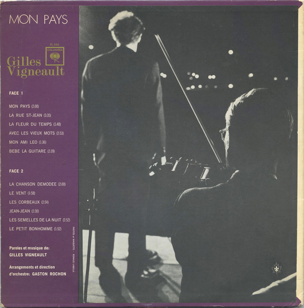 Gilles Vigneault - Mon Pays [Vinyl] | Columbia (FL-334) - 2