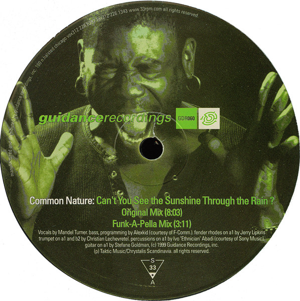 Common Nature - Can't You See The Sunshine Through The Rain ? | Guidance Recordings (GDR060) - main