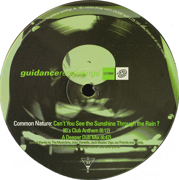 Common Nature - Can't You See The Sunshine Through The Rain ? | Guidance Recordings (GDR060) - 2