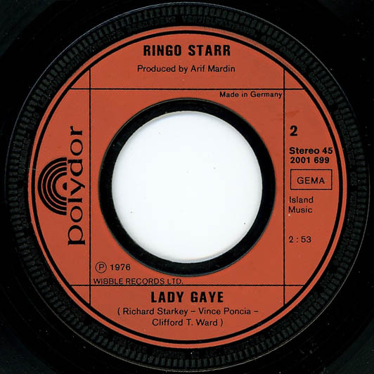 Ringo Starr - Hey Baby / Lady Gaye | Polydor (2001 699) - 3