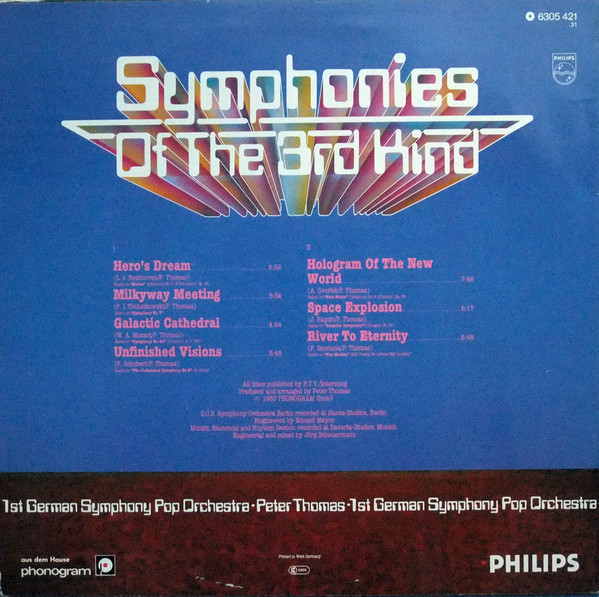 1st German Symphony Pop Orchestra - Peter Thomas - Symphonies Of The 3rd Kind | Phonogram (6305 421) - 2