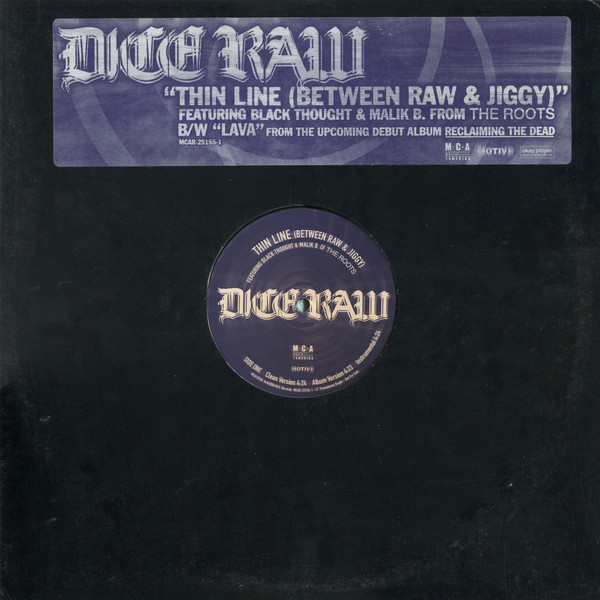 Dice Raw - Thin Line (Between Raw & Jiggy) / Lava | MCA Records (MCAR-25155-1) - 4