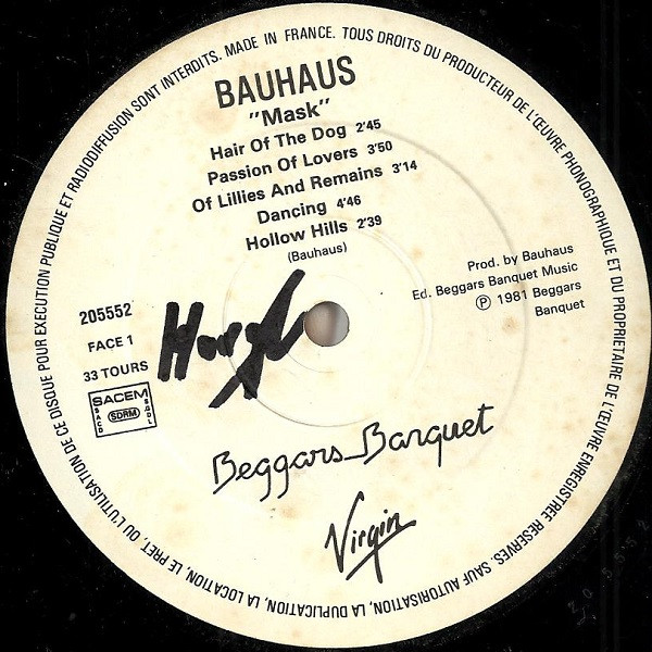 Bauhaus - Mask | Beggars Banquet (205552) - 4