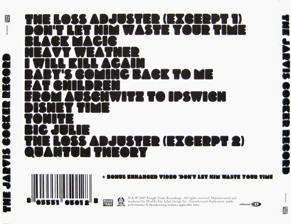 Jarvis Cocker - The Jarvis Cocker Record | Rough Trade (RTD001) - 2 Jarvis Cocker - The Jarvis Cocker Record | Rough Trade (RTD001) - 2