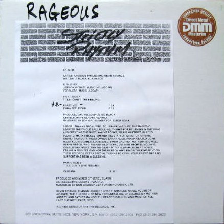 Rageous Projecting Kevin Aviance - Cunty (The Feeling) | Strictly Rhythm (SR 12486) - main Rageous Projecting Kevin Aviance - Cunty (The Feeling) | Strictly Rhythm (SR 12486) - main