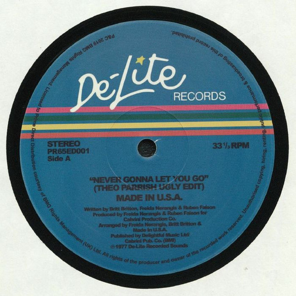 Made In USA - Never Gonna Let You Go | De-Lite Records (PR65ED001) - main Made In USA - Never Gonna Let You Go | De-Lite Records (PR65ED001) - main