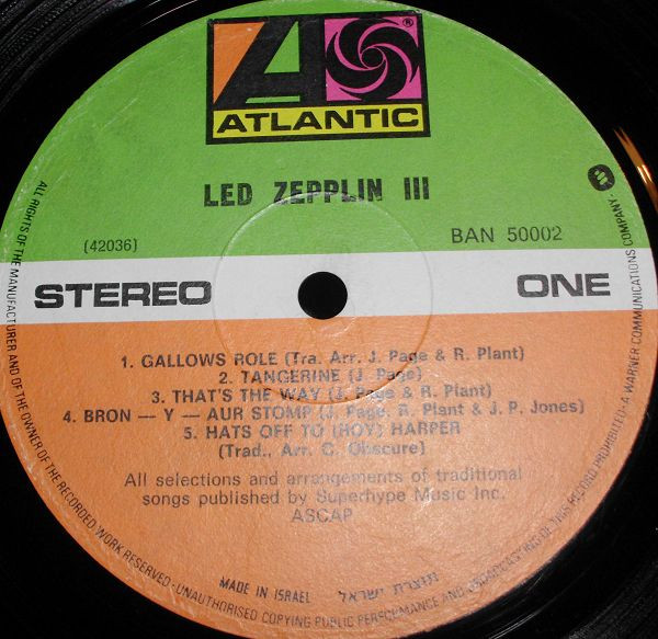 Led Zeppelin - Led Zeppelin III | Atlantic (BAN 50002) - 4
