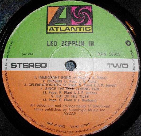 Led Zeppelin - Led Zeppelin III | Atlantic (BAN 50002) - 3