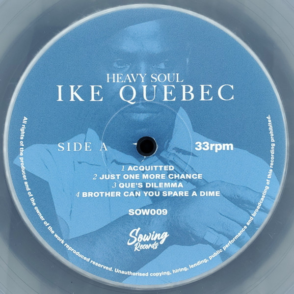 Ike Quebec - Heavy Soul | Sowing Records (SOW009LP) - 2 Ike Quebec - Heavy Soul | Sowing Records (SOW009LP) - 2
