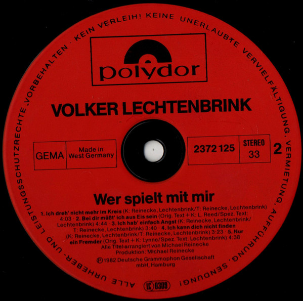 Volker Lechtenbrink - Wer Spielt Mit Mir | Polydor (2372 125) - 4 Volker Lechtenbrink - Wer Spielt Mit Mir | Polydor (2372 125) - 4