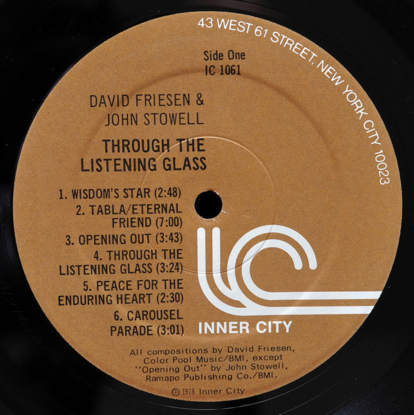 David Friesen , John Stowell - Through The Listening Glass | Inner City Records (IC 1061) - 4 David Friesen , John Stowell - Through The Listening Glass | Inner City Records (IC 1061) - 4