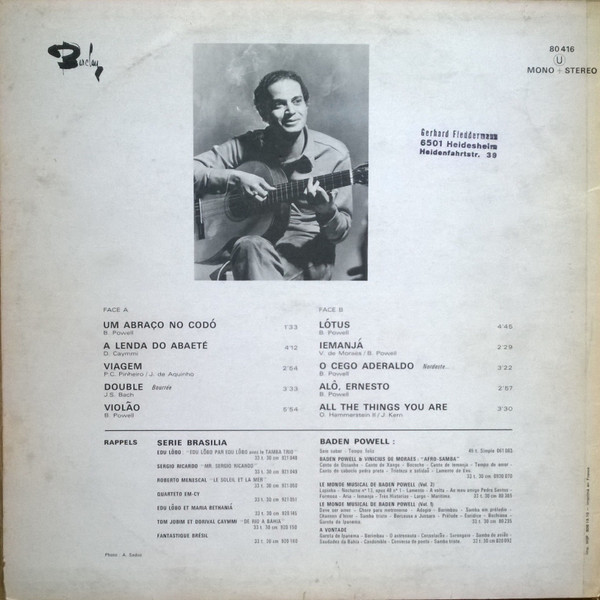 Baden Powell - Aquarelles Du Brésil | Barclay (80416) - 2