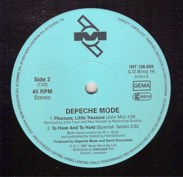 Depeche Mode - Never Let Me Down Again (Tsangarides Mix) | Mute (INT 126.869) - 4 Depeche Mode - Never Let Me Down Again (Tsangarides Mix) | Mute (INT 126.869) - 4