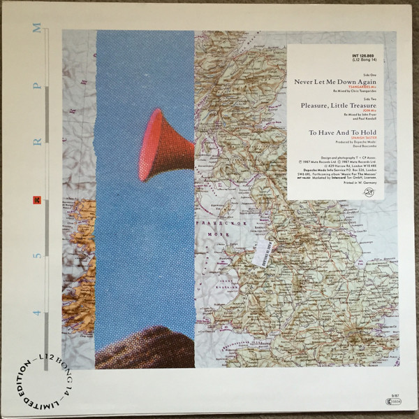 Depeche Mode - Never Let Me Down Again (Tsangarides Mix) | Mute (INT 126.869) - 2 Depeche Mode - Never Let Me Down Again (Tsangarides Mix) | Mute (INT 126.869) - 2