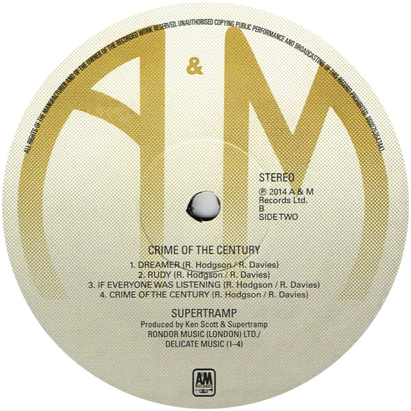 Supertramp - Crime Of The Century | A&M Records (0600753547441) - 4