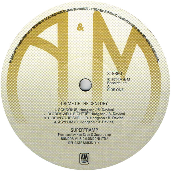 Supertramp - Crime Of The Century | A&M Records (0600753547441) - 3