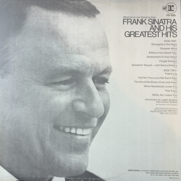 Frank Sinatra - Frank Sinatra's Greatest Hits! | Reprise Records (FS 1025) - 2 Frank Sinatra - Frank Sinatra's Greatest Hits! | Reprise Records (FS 1025) - 2