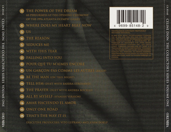 Céline Dion - The Collector's Series Volume One | Columbia (CK 85148) - 4 Céline Dion - The Collector's Series Volume One | Columbia (CK 85148) - 4