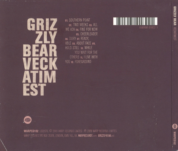 Grizzly Bear - Veckatimest | Warp Records (WARPCD182) - 2 Grizzly Bear - Veckatimest | Warp Records (WARPCD182) - 2