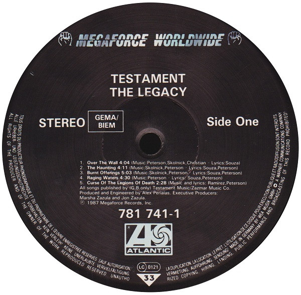 Testament - The Legacy | Megaforce Worldwide (781 741-1) - 3