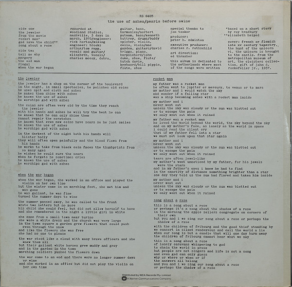 Pearls Before Swine - The Use Of Ashes | Reprise Records (RS 6405) - 2 Pearls Before Swine - The Use Of Ashes | Reprise Records (RS 6405) - 2