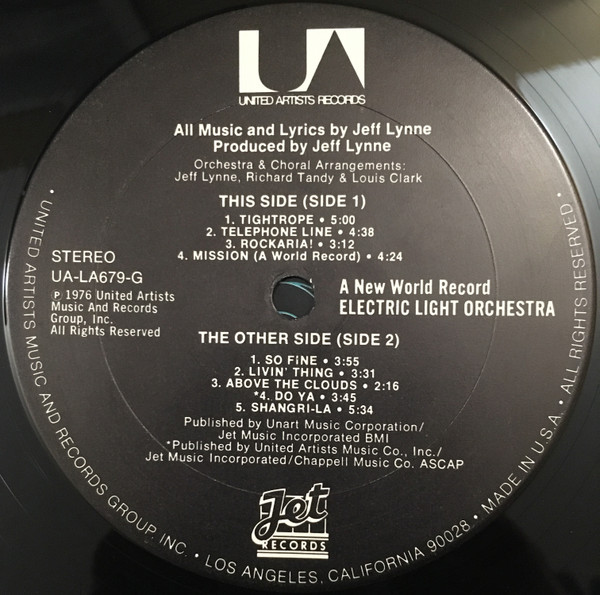 Electric Light Orchestra - A New World Record | United Artists Records (UA-LA679-G) - 3 Electric Light Orchestra - A New World Record | United Artists Records (UA-LA679-G) - 3