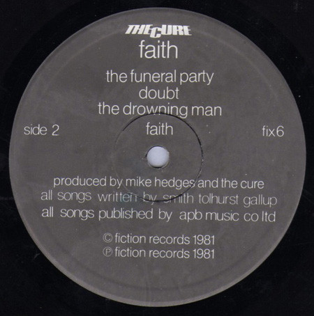 The Cure - Faith | Fiction Records (fix 6) - 4 The Cure - Faith | Fiction Records (fix 6) - 4