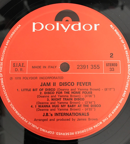 J.B.'s Internationals - Jam II Disco Fever | Polydor (2391 355) - 3 J.B.'s Internationals - Jam II Disco Fever | Polydor (2391 355) - 3