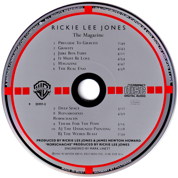 Rickie Lee Jones - The Magazine | Warner Bros. Records (9 25177-2) - 3