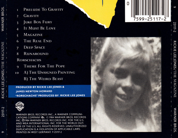 Rickie Lee Jones - The Magazine | Warner Bros. Records (9 25177-2) - 2