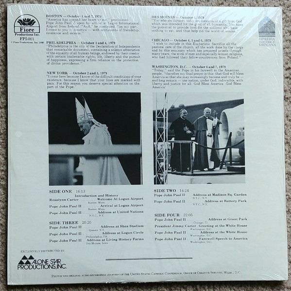 His Holiness Pope John Paul II - Pilgrim Of Peace | Fiore (FPI001) - 2 His Holiness Pope John Paul II - Pilgrim Of Peace | Fiore (FPI001) - 2