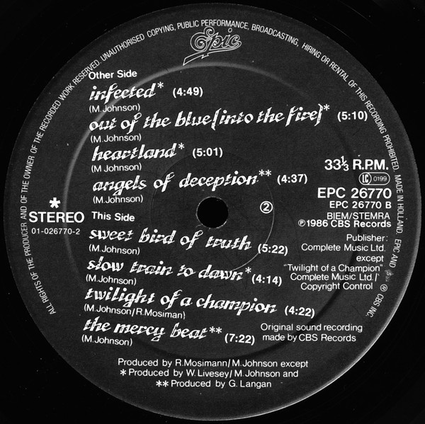 The The - Infected | Epic (EPC 26770) - 3 The The - Infected | Epic (EPC 26770) - 3
