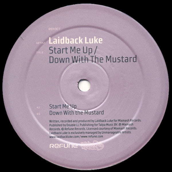 Laidback Luke - Start Me Up / Down With The Mustard | Refune Records (REF007) - main