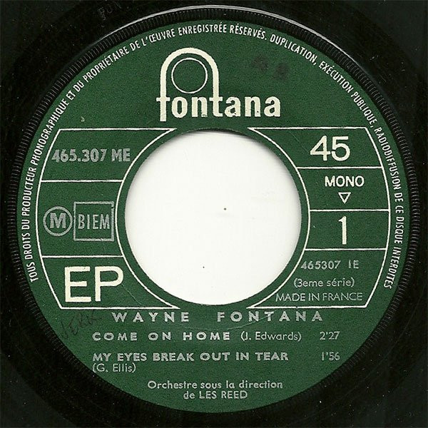 Wayne Fontana - Come On Home | Fontana (465.307 ME) - 3